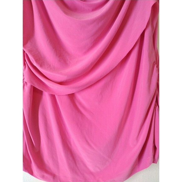 Cato Women's Shirt 18/20 W Barbie Pink Layered Sleeveless Stretch Tunic - Picture 3 of 12